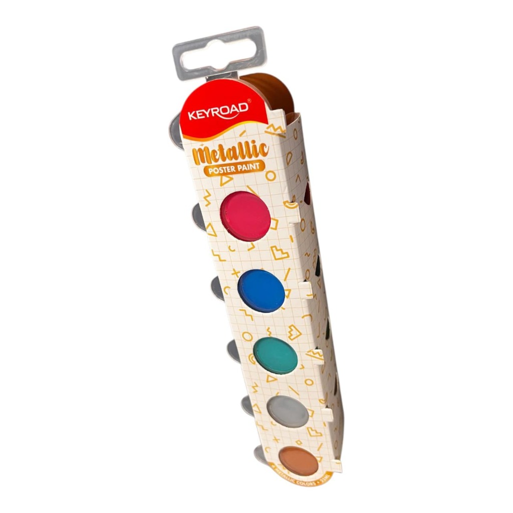 TEMPERA 25ml.ESCOLAR METAL x6u.KEYROAD